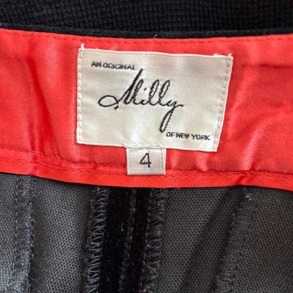 Milly Black Velvet Pants Size 4 - Picture 5 of 9